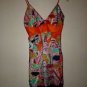 Womens Shoshanna blouse sz 6 100% silk yellow with purple pink green flowers NWT