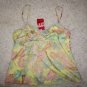 Womens Shoshanna blouse sz 6 100% silk yellow with purple pink green flowers NWT