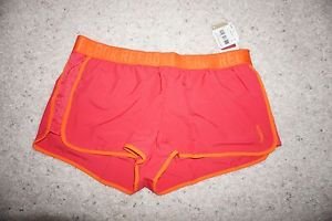 Reebok playdry athletic woven shorts size L fuchsia with orange trim NWT
