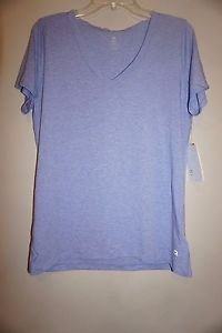 Gap Breathe V-neck shirt top short sleeve periwinkle color size L NWT