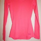 Womens Under Armour Cold Gear Infrared V-neck long-sleeve shirt hot pink S NWT