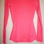 Womens Under Armour Cold Gear Infrared V-neck long-sleeve shirt hot pink S NWT