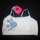 Target Xhilaration white bralette sz S with flower butterfly tattoo print NWT