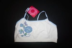 Target Xhilaration white bralette sz S with flower butterfly tattoo print NWT