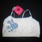 Target Xhilaration white bralette sz S with flower butterfly tattoo print NWT