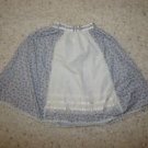 Girls Gunne Sax cotton skirt sz 8 medium blue floral print w/ white panel used
