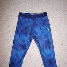 Womens Puma capri tight blue and navy print choose size L or XL NWT