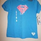 Girls Under Armour t-shirt blue with Supergirl "Try to Keep Up" size YXL NWT