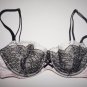 Victoria's Secret Dream Angels balconet bra 34B pink/white stripe black lace NWT