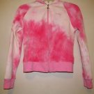 Pink tie dye Blowfish velour sweatshirt jacket hoodie front zip size 6 NWT