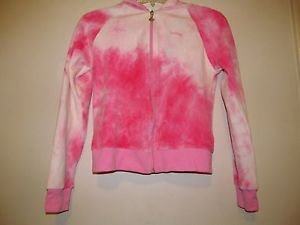 Pink tie dye Blowfish velour sweatshirt jacket hoodie front zip size 6 NWT