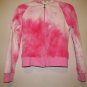 Pink tie dye Blowfish velour sweatshirt jacket hoodie front zip size 6 NWT