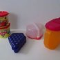 Tupperware Clear Mates set of 6 square containers 2.5" clear with blue seals new