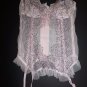 Victoria's Secret bustier corset Chantilly Lace ice pink white black sz 34C NWT