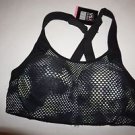 Victoria's Secret Standout Sports Bra 34C spray paint with black netting NWT