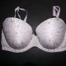 Victoria's Secret Dream Angels snowflake demi bra 34DD pink & silver NWT