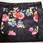 Whitney Eve black mini skirt sz L faux leather with floral print front panel new