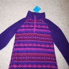 Girls Columbia Glacial Fleece half-zip hyper purple/fairisle print size L NWT