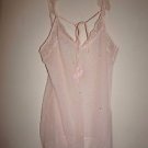 Victoria's Secret babydoll gown peach mesh shimmer lace bead bling sz M or L NWT