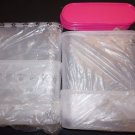 Tupperware Modular Mates super oval set 5 containers with pink seals new