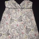 Nicole Miller Collection dress sz 4 halter sundress ivory w/ black squiggles EUC