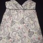 Nicole Miller Collection dress sz 4 halter sundress ivory w/ black squiggles EUC