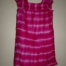 Calypso St. Barth bright pink & white tie dye shift dress cap sleeve sz XS EUC