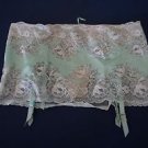 Victoria's Secret Very Sexy aqua green garter skirt silver thread size M NWOT