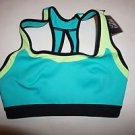 Victoria's Secret Cool-Touch sport bra sz S  turquoise/lime green back close NWT