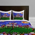 DENY Designs Renie Britenbucher Van Gogh Sky Lightweight Duvet Cover Queen new