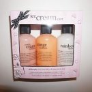 Philosophy Ice Cream Cart set/3 shower gels 6 oz each sherbet peach orange NIB