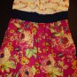 Maeve strapless sundress Blissful Days pink yellow floral navy sash size 6 EUC