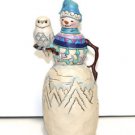 Jim Shore Have a Hoot this Winter snowman with owl figurine 4034372 NIB