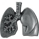 Pewter Lung Pin Rt RCP Pulmonary