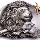 Lion and Lamb Christmas JJ Jonette Pewter Pin