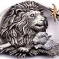 Lion and Lamb Christmas JJ Jonette Pewter Pin