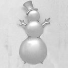 Snowman  Christmas JJ Jonette Pewter Pin