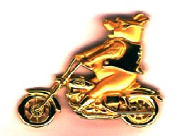 Pig On Motorcycle JJ Jonette Pewter Pin