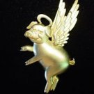 Pig Angel  JJ Jonette Brass Pin