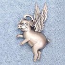 Pig Angel  JJ Jonette Pewter Pin