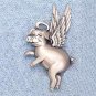 Pig Angel  JJ Jonette Pewter Pin