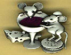 Mice With Wine And Cheese JJ Jonette Pewter Pin