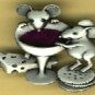 Mice With Wine And Cheese JJ Jonette Pewter Pin