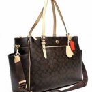 Coach Baby Bag Peyton Signature Diaper Tote Brown