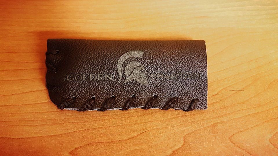 Mustache Guard leather case - The Golden Spartan