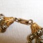 Gold Metallic Bead Vintage Necklace/Earring Set