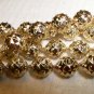 Gold Metallic Bead Vintage Necklace/Earring Set
