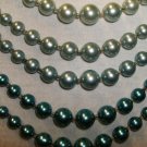 Shades of Blue Faux Pearl Vintage Necklace