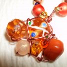 Copper Illusion Wire Wrap Necklace