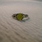 Yellow Catseye Silver Ring - Size 9